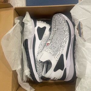 MENS CHAMPION SNEAKERS RELFEX MINGLE WHITE COOKIE KNIT BLACK 13 NEW NWT